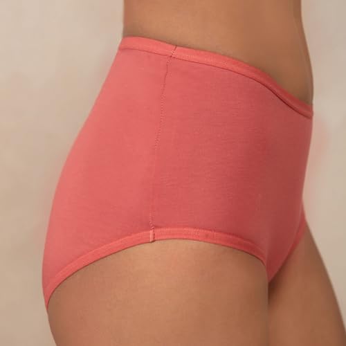 Image of NYKD High Rise Full Brief Cotton Stretch Full Rear Coverage Panty with Super-Soft Elastic & Back Coverage - NYP036 (Pack of 3)