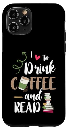 Reader Love to Drink �R�[�q�[ �{��ǂ� �R�[�q�[�h�����N �X�}�z�P�[�X iPhone 11 Pro �p