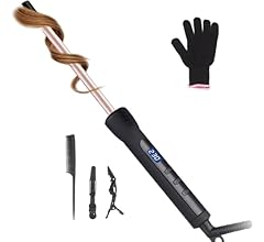 JAETON Mini Curling Iron 3/8 Inch for Short Hair, 9mm Small Long Barrel Curling Wand, Tiny Hair Curler with Dual Voltage fo…