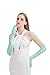 Long Light Aqua Gloves Costume Women, Long Light Aqua Satin Elbow Length Gloves Opera Halloween Outfits Cosplay 1920s Great Gatsby Party Formal Evening Prom Masquerade Balls Vintage Flapper Dress up