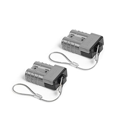 HYCLAT 6-10 Gauge Wire Connectors, 50A Battery Quick Connect Disconnect 12V-36V Powerpole for Car Bike ATV Winches Lifts Motors More Grey 2 Pcs