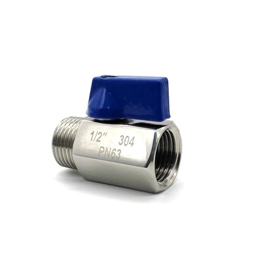 Válvula de bola macho y hembra SS304 de 3/8 de pulgada NPT 6