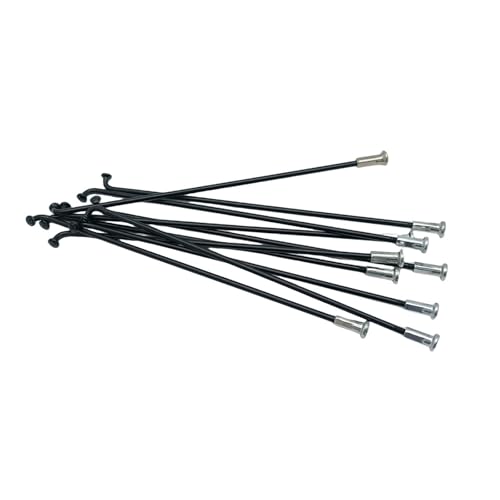 DUOCAI Radios Planos de Bicicleta Bicicleta 13G diámetro 2,3mm Longitud 102-256mm radios #45 Acero + pezones 10 unids/Lote(135mm 10PCS)