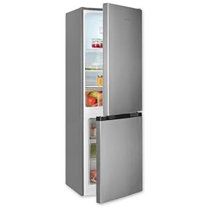 Exquisit Kühl-Gefrierkombination, Kühlschrank mit Gefrierfach, 4-Sterne-Gefrieren, 157 Liter, Schnellkühlen, KGC5231-60-E-050C inoxlook