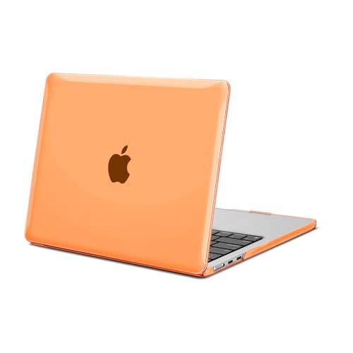 Image of MOSISO Compatible with MacBook Air 13 inch Case M5 2026 M4 2025 M3 M2 2024-2022 A3449 A3240 A3113 A2681, Scratches-Resistant Protective Hard Shell for MacBook Air 13.6 inch Case, Crystal Cosmic Orange