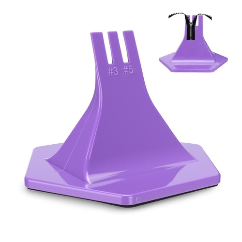 DIPEAK 3-Tooth Zipper Jig Tool Portable Handy Zippers Fix Helper with Anti-Slip Pad for #3#5 Zipper Pulls Zip Sliders for Pants Dresses Jackets (Gypsy Purple)