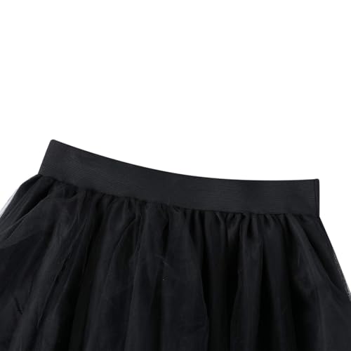 Women's Tulle Maxi Skirt Floor Length Layered Elastic High Waist Split Skirt A-Line Puffy Lace Mesh Tutu Skirt4