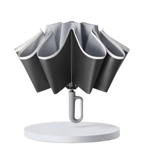 Parapluie compact résistant contre les tempêtes avec manche ergonomique