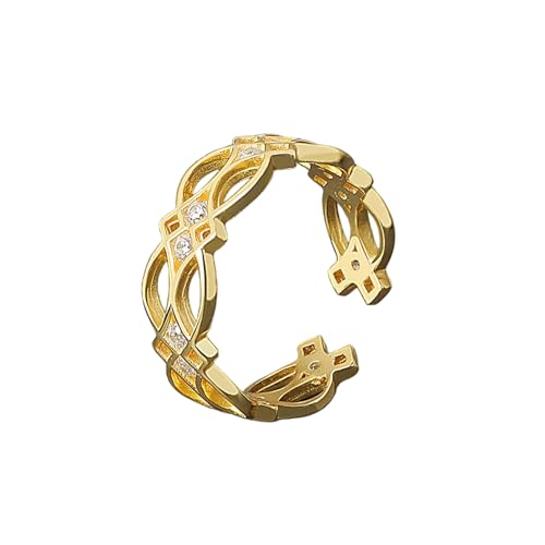 Bague ouverte anti-pincement anneau fin ajustable qui ne verdit pas la peau