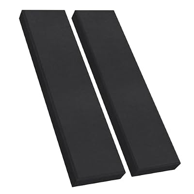 2 Pack 2" Thick Acoustic Panels, 47.24" X 11.81" Fiberglass Wall Panel, Acoustic Panels Sound Absorbing for Office, Studio, Home Theatre - Black