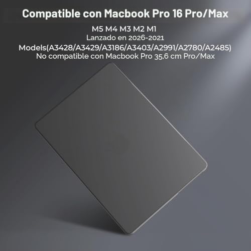 Funda MacBook Pro 16 pulgadas negra mate carcasa duradera PP 2