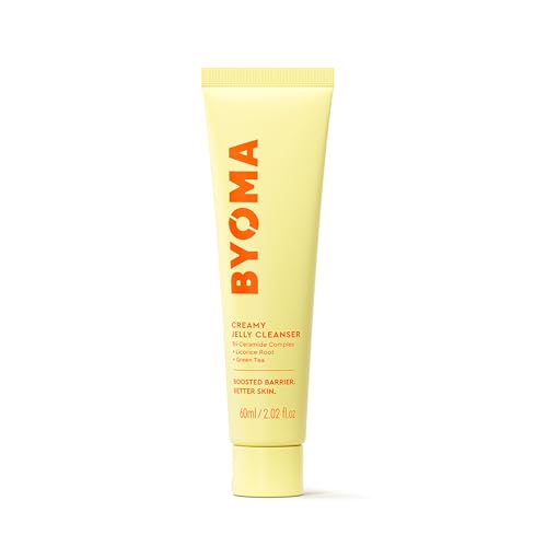 BYOMA Travel Size Creamy Jelly Cleanser (60ml) Hydrating Facial Cleanser for Skin Barrier Repair -Tri-Ceramide Face Wash for All Skin Types - Gently Removes Makeup and Excess Oil