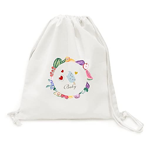 Sac en tissu pliable bleu cœur de glace pour fruits et légumes