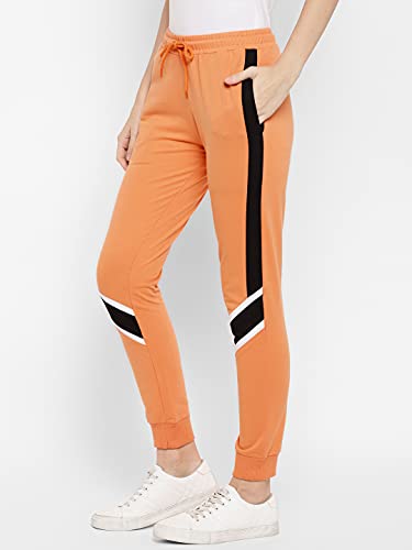 Image of Alan Jones Clothing Women's High Rise Solid Joggers Trackpant