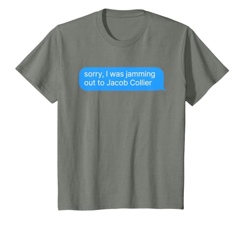 Jacob Collier Merch T-Shirt, Youth, Olive Heather, Medium