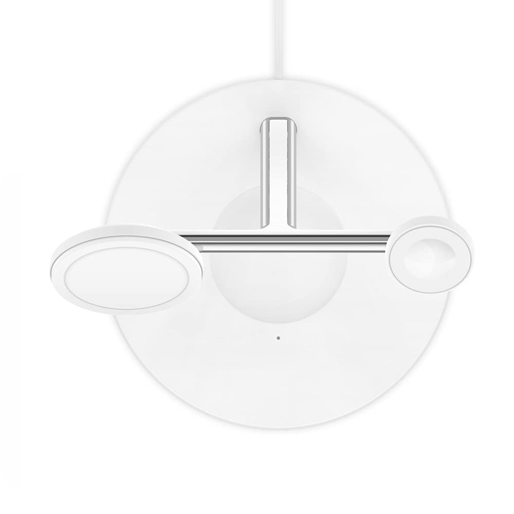 Belkin BoostCharge PRO bezprzewodowa ładowarka 3 w 1 z MagSafe do iPhone 12 + Apple Watch + AirPods (ładuje iPhone 12 modele magnetycznie do 15 W)