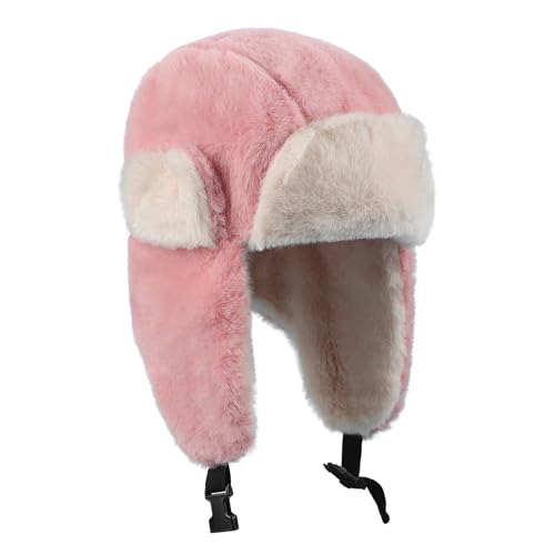 Kids Winter Trapper Hat Cozy Thermal Fleece Ushanka Earflap Cap Cute Windproof Fur Cap for Outdoor Ski Accessories2