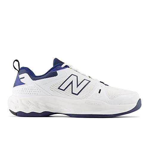 New Balance Men's Fresh Foam X 1007 V1 Tennis Shoe, White/Navy, 9 W
