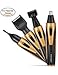 Nose Hair Trimmer, [Newest Version] 4 in 1 Rechargeable Nose Trimmer/Nose Ear Trimmer/Beard Trimmer/Sideburn Trimmer/Eyebrow Trimmer Stainless Steel&Water Resistant with Wet/Dry&Vacuum (Orange)
