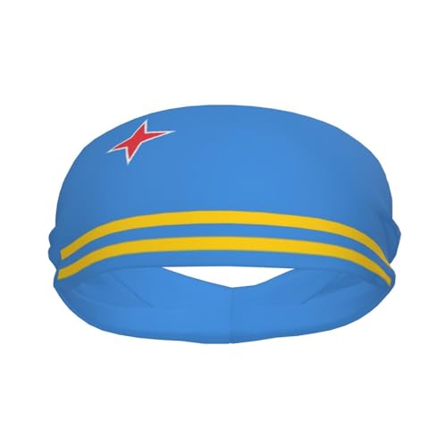 Image of Cute Flag Headbands Women Men Flag Sweatband Sports Headband for Running, Cycling, Yoga Gym, Working Out