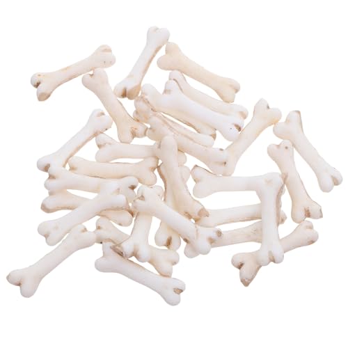 Hohopeti Miniaturas de Huesos Artificiales para Manualidades Halloween 30 Piezas Tamaño Pequeño Figuras de Cráneos y Huesos Falsos para Decoración de Micro Paisajes y Mesas de Arena