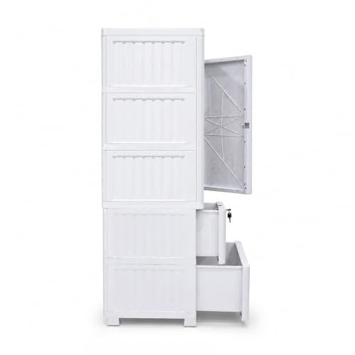 Image of SpaceGEN 2 Layer Drawer Cabinet, Jungle Design, White