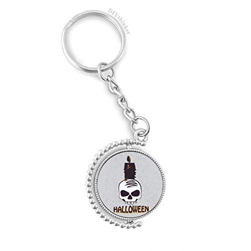 Velas cráneo de la Bruja llavero rotativo original de metal