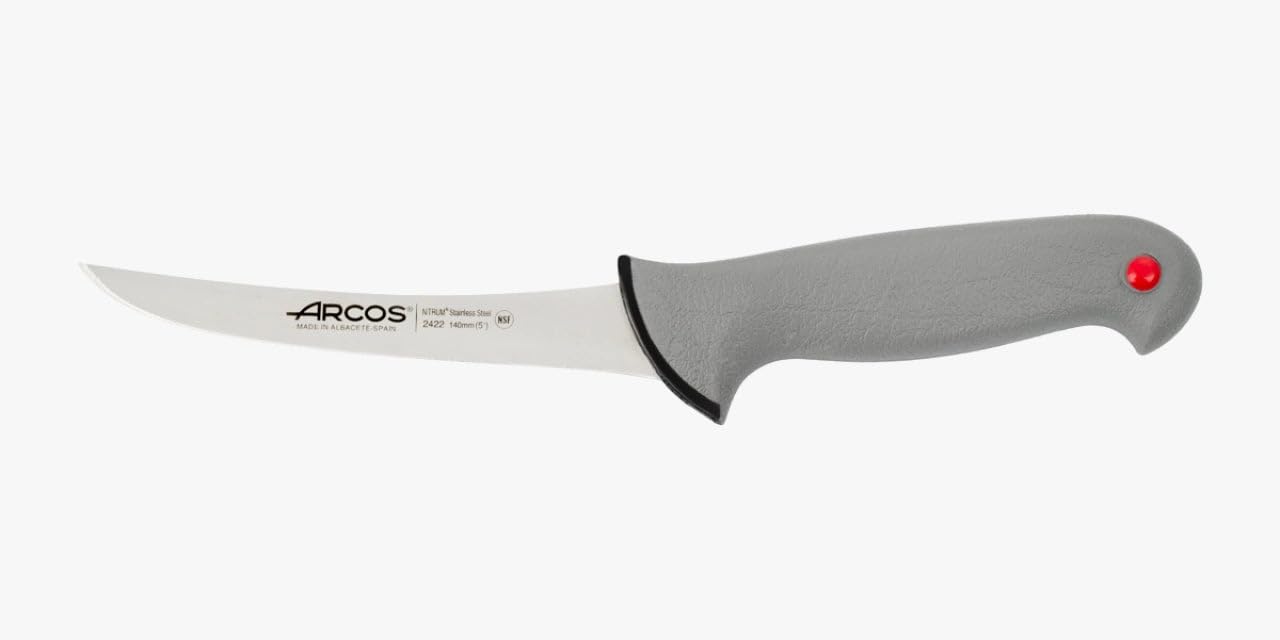 Couteau désosseur Arcos acier inoxydable Nitrum manche gris 140mm