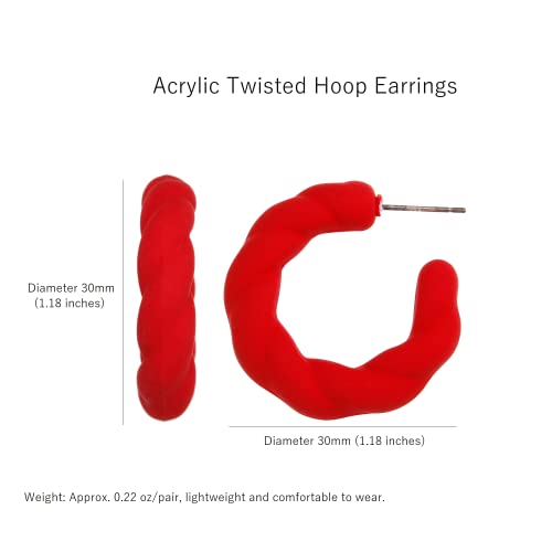 Red Chili Pepper Hoop Earrings - Cute Enamel Dangle Huggie Earrings For Women