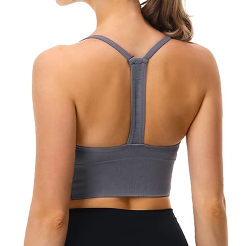 Image of Sports Bra, Workout Tops for Women, Medium Impact Strappy Padded Sports Bras for Women High Support