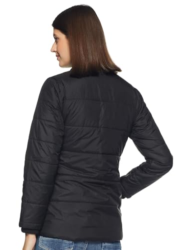 Image of Qube By Fort Collins Women's Medium-Length Bomber Jacket with Detachable Hood Stylish Winterwear for All-Day Comfort |Material: Nylon