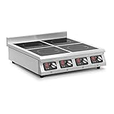 Photo Gallery royal catering rcik-3500ic4.2 - piastra a induzione, 4 x 20 cm, con timer a 10 livelli, a induzione, a induzione