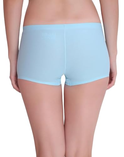 Image of LOURYN KOULYN Women's Ice Silk Seamless Boyshort Panty, (Pack of 3 Panty)