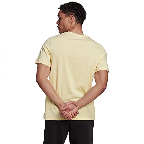 Image of Adidas Mens M 3S Sj T T-Shirt (Hl2250 2Xl, Almost Yellow /White, 2Xl)