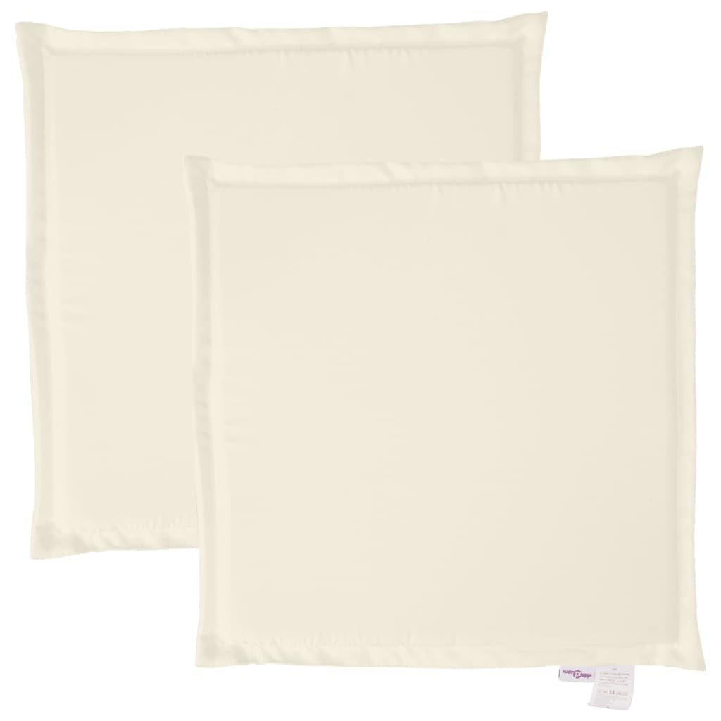 Coussin de siège de jardin carré 45x45 lavable imperméable crème