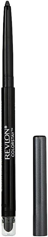 Revlon ColorStay Pencil Eyeliner with Built-in Sharpener, Waterproof, Smudgeproof, Longwearing Eye Makeup with Ultra-Fine Tip, Charcoal (204)