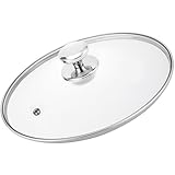 Cylvoorp Glass Lids, Replacement Tempered Clear Glass Lids with Steam Vent，Covers For pots, pans and skillets，Available in Small and Large lid 8, 9.5, 10.25, 11, 12, and 12.5 Inch