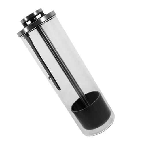 Ciieeo Straw Holder Dispenser Lid Multi-functional Kitchen Storage Bucket for Straws Makeup Brushes and Utensils Stylish Stainless Steel Design for Organized Countertop