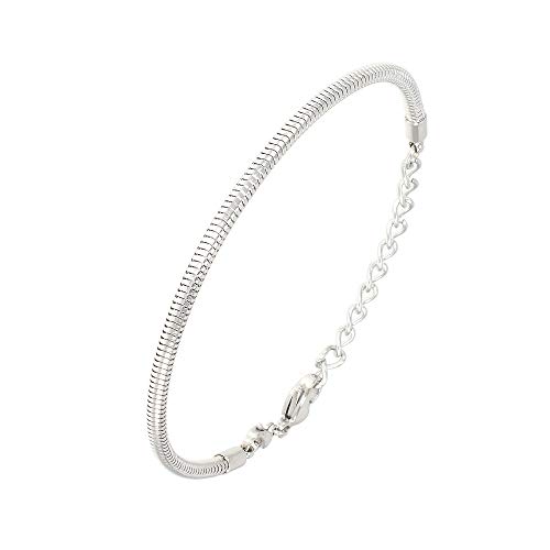 SC Crystal - Charm Perle pour Femme, Ton Argent, Charm Perle en Acier, Réglable avec Fermoir, Idée Charm Perle Cadeau pour Femme - Cliquez sur Visiter la Boutique pour Voir nos Bijoux Cover
