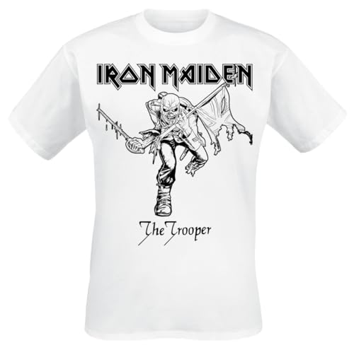 T-Shirt Di Iron Maiden - Trooper - Doppelpack - S A Xxl - Uomo - Nero/Bianco - 3
