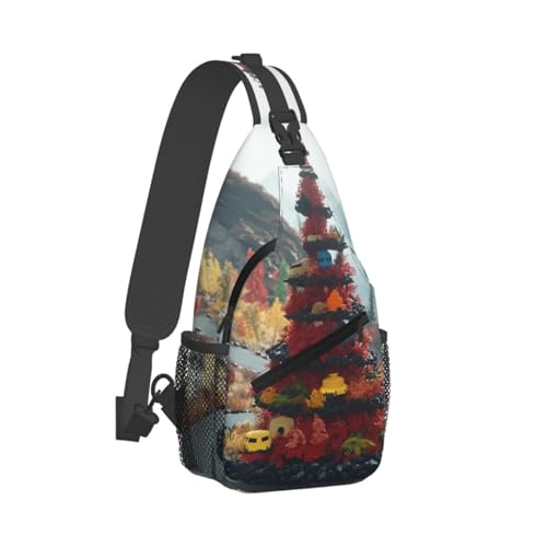 Bolso cruzado estilo mochila sling negro miniatura 2