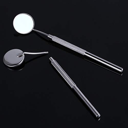2 Pieces Dental Mouth Mirror Anti-Fog Oral Mirror Teeth Mouth Dental Mirror Teeth Inspection Mirror Curve Angle Dentist Oral Care Tool Home Use Tools (2 Piece Dental Mirror)