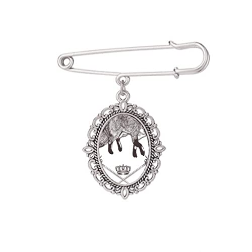 Broche couronne de renard baroque M accessoire pour chemise et robe