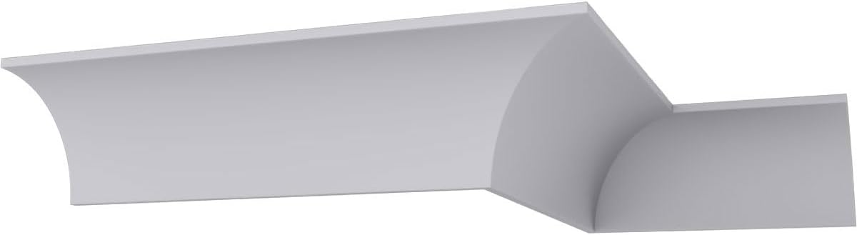 Endurathane Medway Traditional Cove Crown Moulding, 8 1/2"H x 8 1/2"P x 12"F x 94 1/2"L, Factory Primed