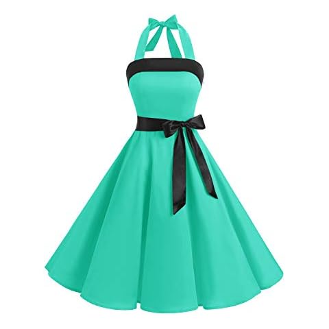Timormode Vestido de Cóctel Retro Vintage con Escote A Cover