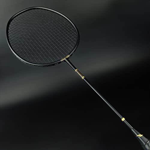 Langning Ultralight Badminton Racket Set, 9U 62Gram Tension Full Carbon Fiber Black Badminton Racquet(Air9U Plus) (82) #TOP4