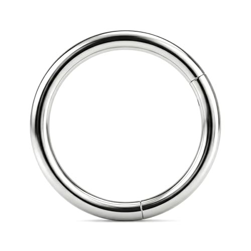 LAURITAMI Titan Nasenpiercing Ring Silber 18G Nasenring Titan Septum Piercing Ring 8mm Nostril Helix Conch Knorpel Tragus Nasenpiercing Bauchnabelpiercing Schmuck