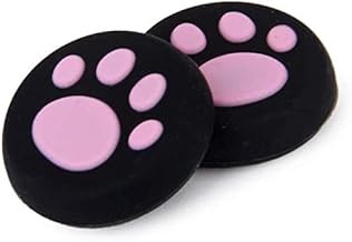 2PCS Analog Stick Thumb Stick Grips Thumbsticks Joystick Cap for PS5 PS4 Slim Pro PS3 Xbox one Xbox 360 PS2 Xbox one X S Elite DualShock 4 Switch Pro Wii U Controller Pink Paw