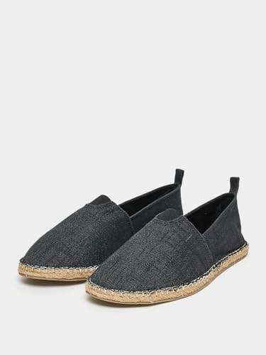 Image of Styli Men Chambray Comfort Canvas Espadrilles | Lightweight Slip-On Casual Shoes with Cushioned Footbed |Casual, Summer & Everyday Wear Shoes