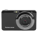 48MP Digitalkamera, Serienaufnahme Einzelaufnahme Selbstauslöser ABS Kinder Digitalkamera Automatischer Weißabgleich für Anfänger(Schwarz)